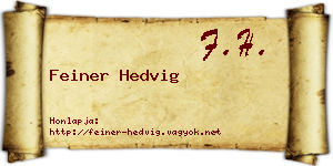 Feiner Hedvig névjegykártya